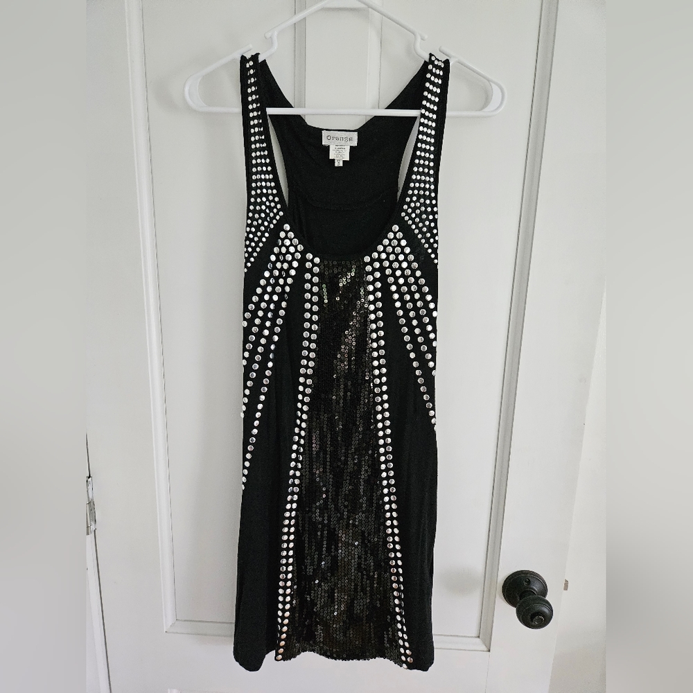 Black beaded a sequin dress. Made by Orange size Medium.